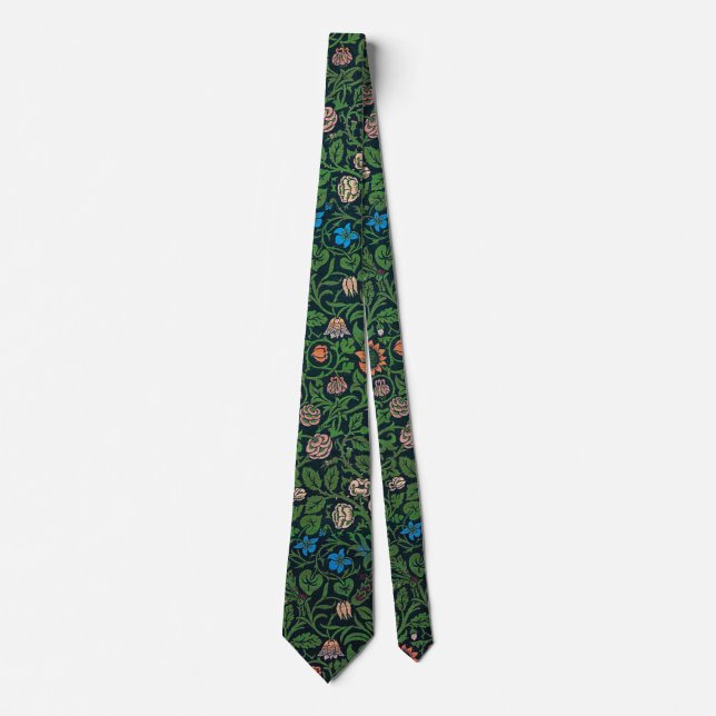 Violet and Columbine, William Morris Neck Tie (Front)