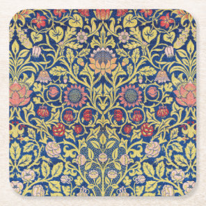 Violet and Columbine, William Morris Square Paper Coaster