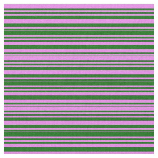 Violet and Dark Green Striped Pattern Fabric