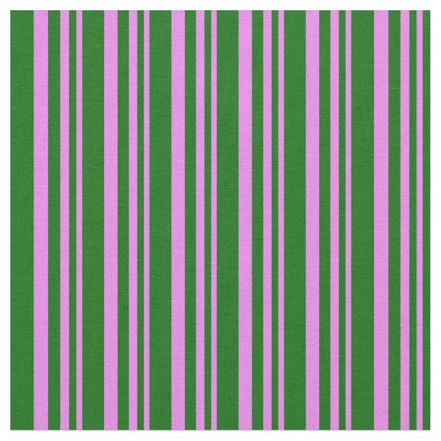 Violet and Dark Green Stripes/Lines Pattern Fabric (Close Up)