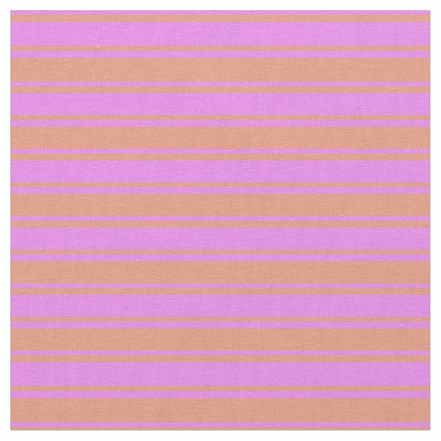 Violet and Dark Salmon Pattern of Stripes Fabric (Close Up)