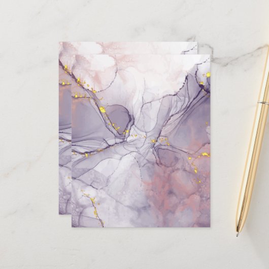 Violet and Gold Marble (Front/Back In Situ)
