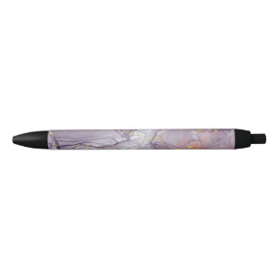 Violet and Gold Marble Pen