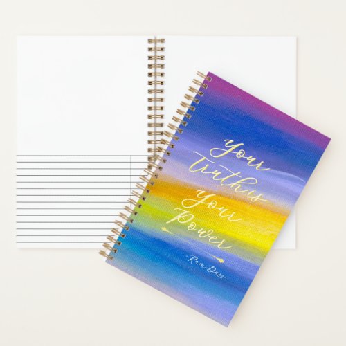 Violet and Golden Ray Abstract Notebook