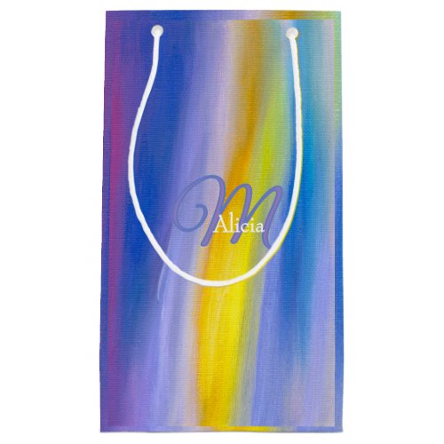 Violet and Golden Ray Abstract Small Gift Bag