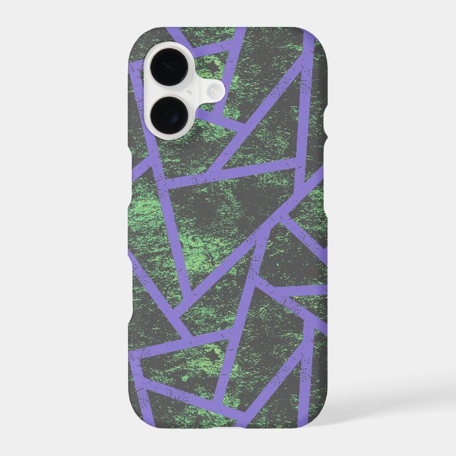 Violet and green mosaic pattern iphone case (Back)
