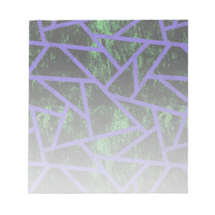 Violet and green mosaic pattern notepad