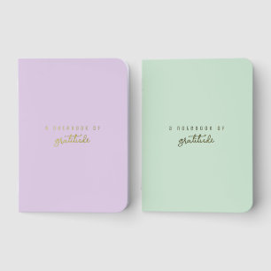 Violet and green pastels, (customizable text) foil vow books