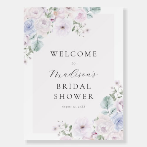 Violet and Lavender Bridal Shower Welcome Sign