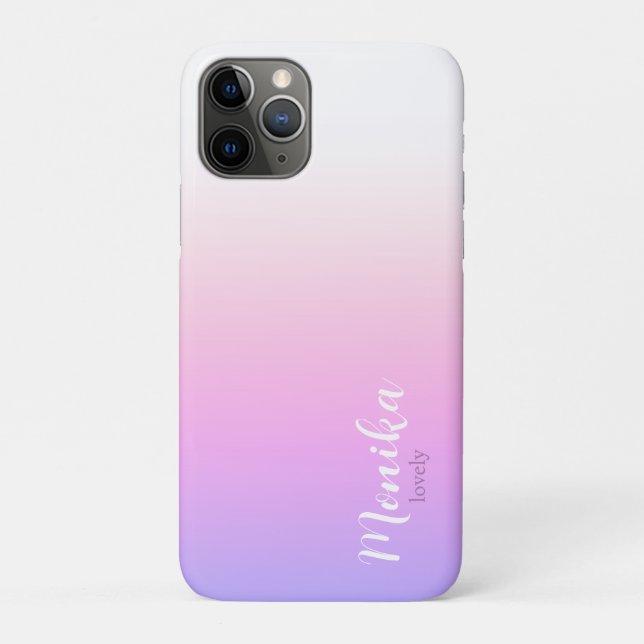 Violet and pink ombre design   Case-Mate iPhone case (Back)