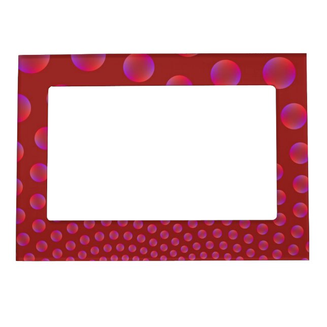 Violet and Red Bubbles 5x7 Magnetic Frame (Front)