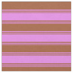 Violet and Sienna Stripes Pattern Fabric
