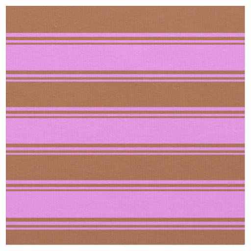 Violet and Sienna Stripes Pattern Fabric