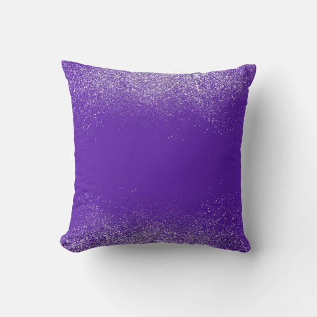 Violet and Silver Dust Throw Pillow (Front)