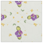 Violet and Tiny Yellow Floral Pattern Fabric