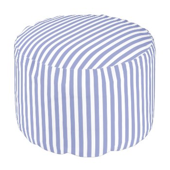 Violet And White Striped Pattern Pouf Seat by EnduringMoments at Zazzle