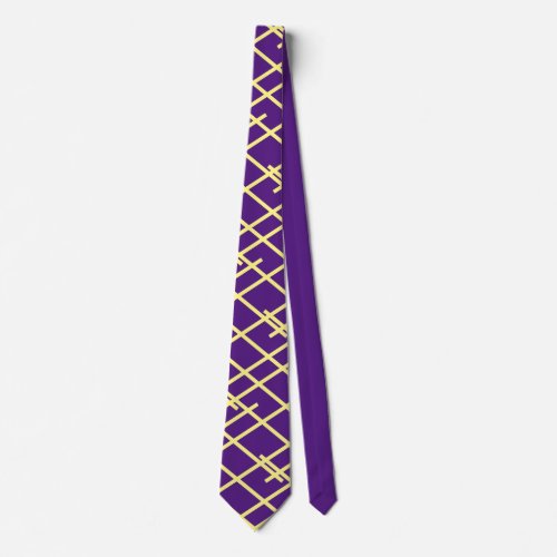 Violet and Yellow Stripes wedding Neck Tie