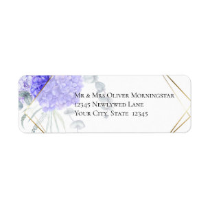 Violet Anemone Flowers Label