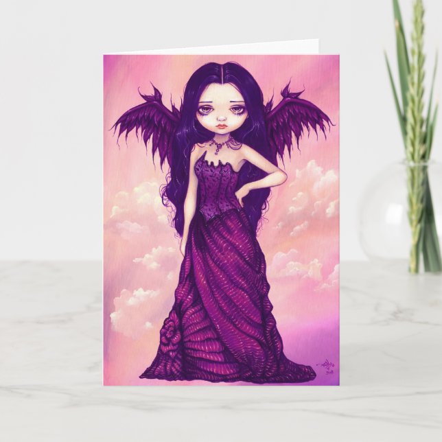 "Violet Angel" Greeting Card (Front)