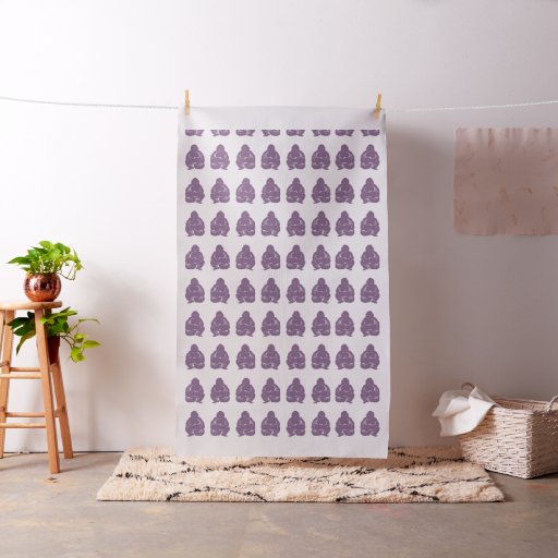 Violet Asian Moods Buddah Boys - Large Scale Fabric