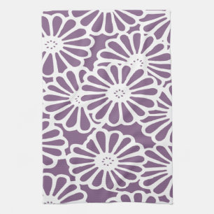 Violet Asian Moods Floral Kitchen Towel