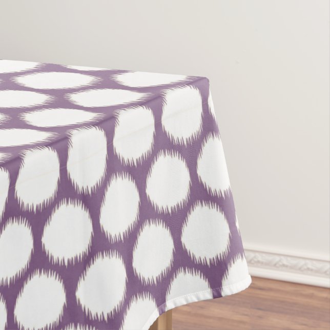 Violet Asian Moods Ikat Dots Tablecloth (In Situ)