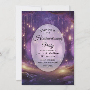 Violet at Midnight Enchanted Forest Housewarming Invitation