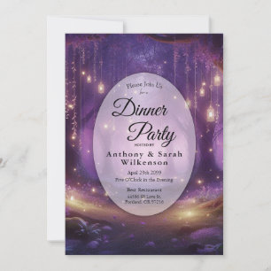 Violet at Midnight Enchanted Forest Restaurant  Invitation
