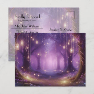 Violet at Midnight Enchanted Forest RSVP Postcard