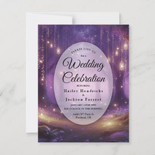 Violet at Midnight Enchanted Forest Wedding Invitation