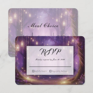 Violet at Midnight Enchanted Forest Wedding RSVP Card