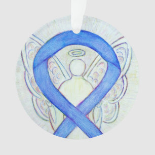 Violet Awareness Ribbon Angel Customized Ornaments