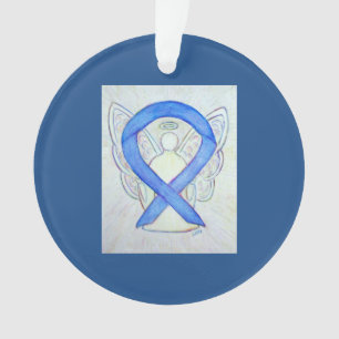 Violet Awareness Ribbon Angel Customized Ornaments