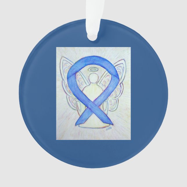 Violet Awareness Ribbon Angel Customized Ornaments (Front)