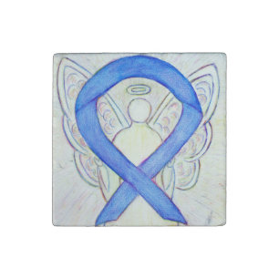Violet Awareness Ribbon Angel Painting Magnet