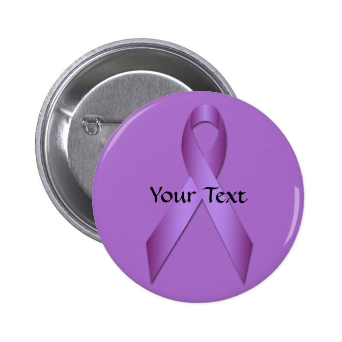 Violet Awareness Ribbon Button Template