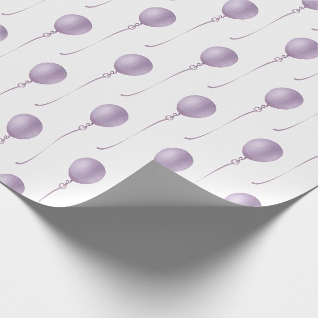 Violet balloon Gift Wrapping Paper - Cadeaupapier (Corner)