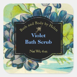 Violet Bath and Body Care Label