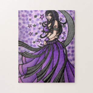 Violet Belly Dancer Jigsaw Puzzle