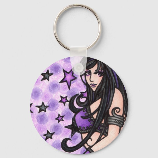 Violet Belly Dancer Keychain (Front)