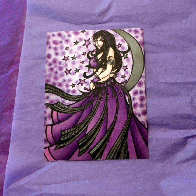 Violet Belly Dancer Postcard (Creator Uploaded)