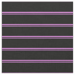 [ Thumbnail: Violet & Black Colored Lines/Stripes Pattern Fabric ]
