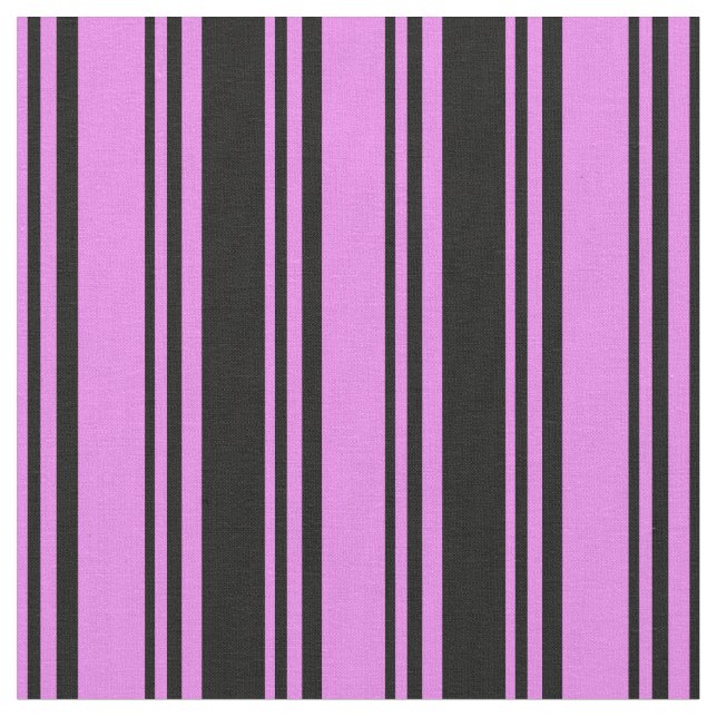 Violet & Black Striped/Lined Pattern Fabric (Close Up)
