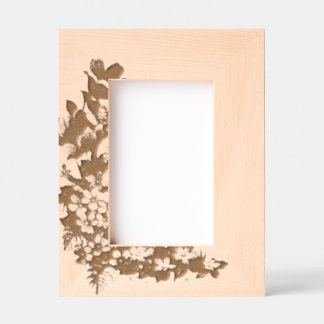 "Violet Bloom Frame" Engraved Frames