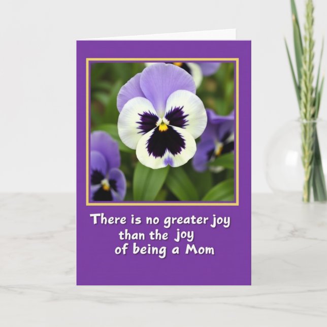 Violet Blooms Mothers Day Card (Front)