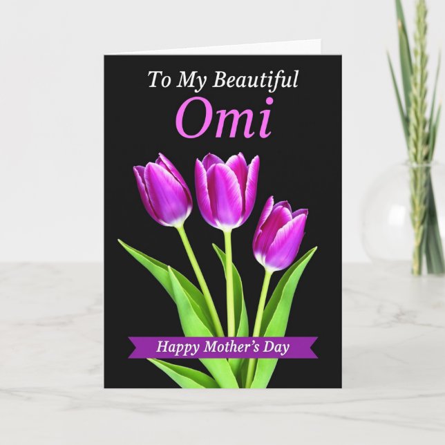 Violet Blooms Omi Card (Front)