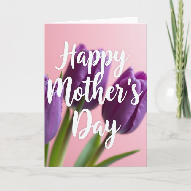 Violet Blossom Greeting Card (Front)