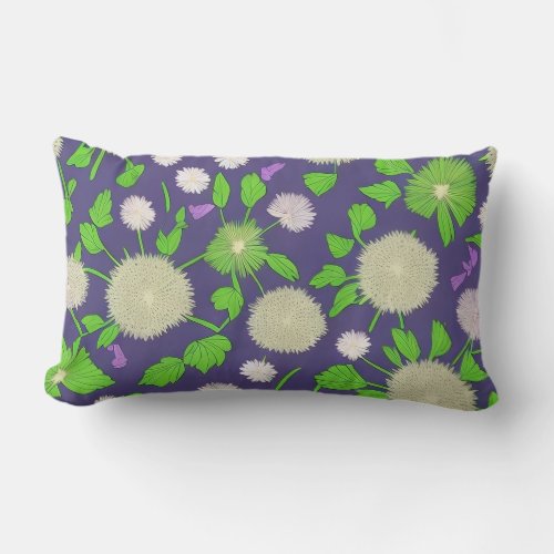 Violet Blossom Lumbar Pillow