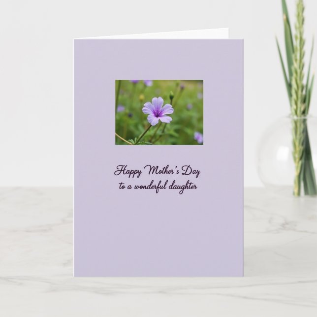 Violet Blossom Mothers Day Card (Front)