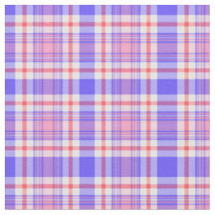 Violet Blue and Pink Plaid Fabric
